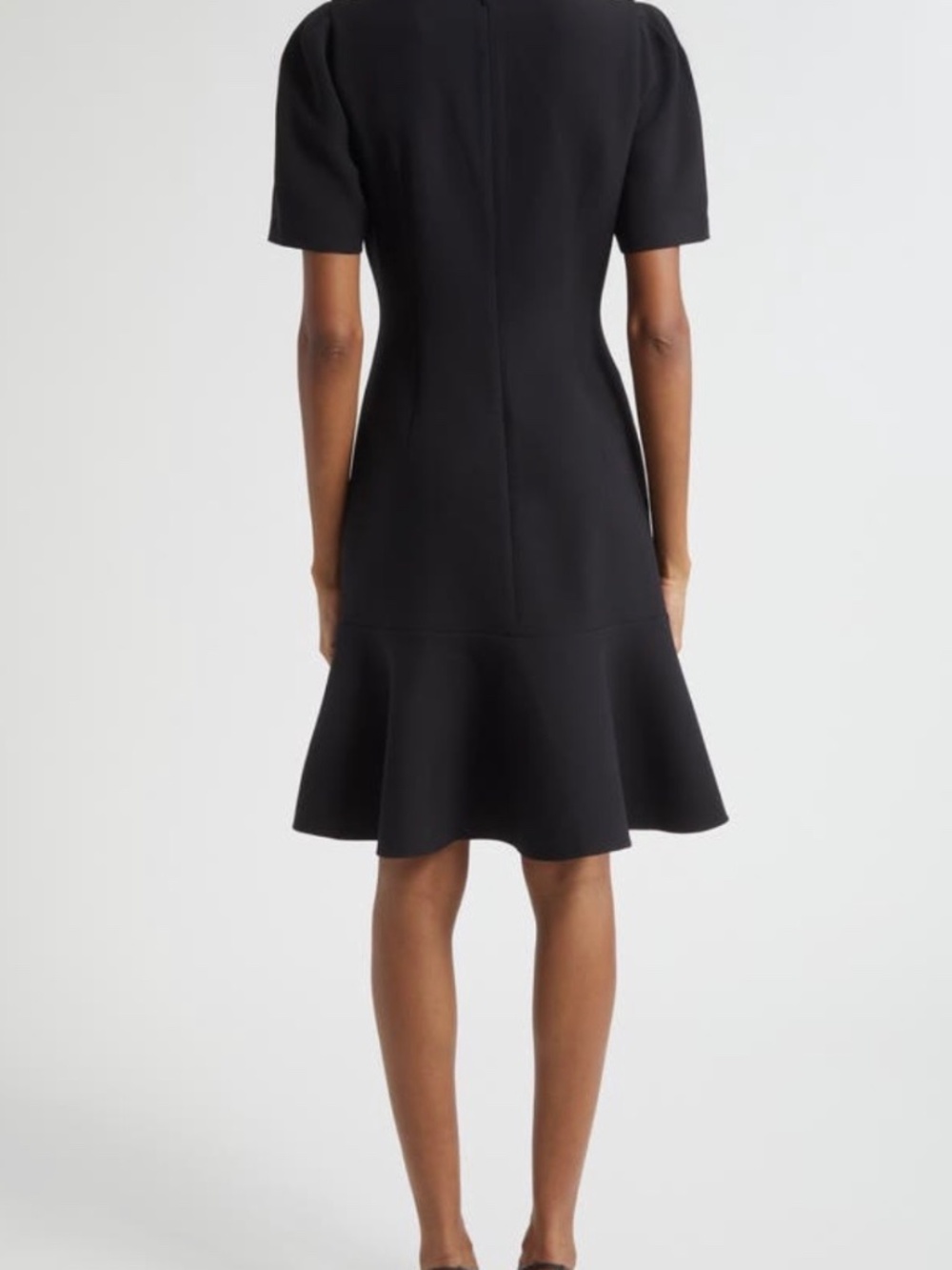 Lafayette 148 New York WOOL-SILK CREPE SHORT SLEEVE DRESS,Size 10 - Picture 8 of 16